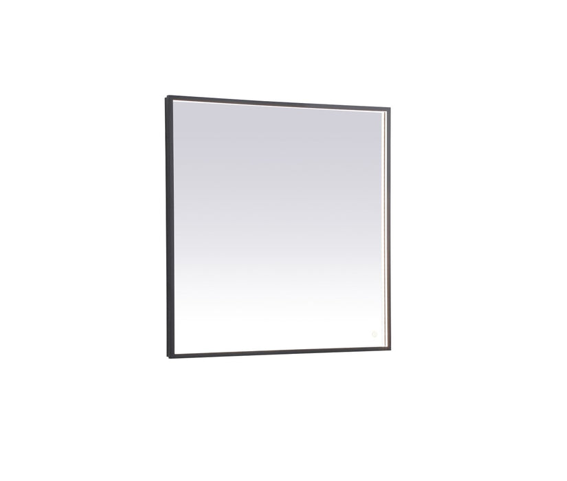 Elegant Lighting MRE63636BK LED Mirror, Black