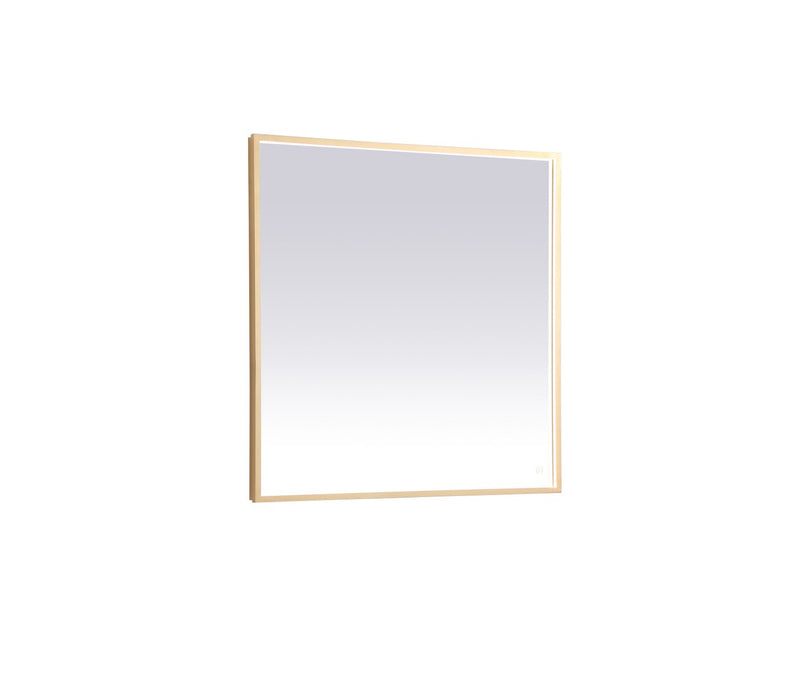 Elegant Lighting MRE63636BR LED Mirror, Brass