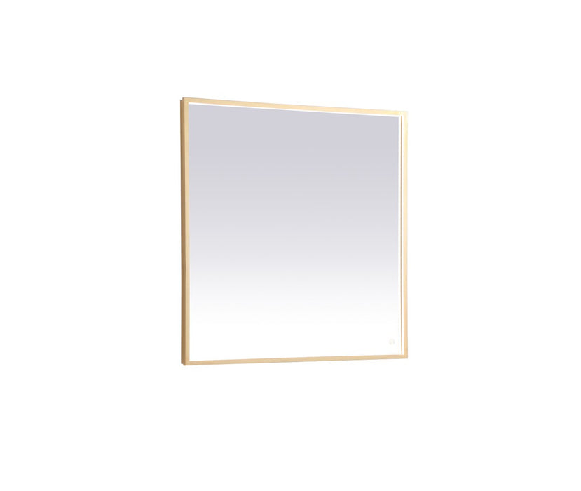Elegant Lighting MRE63636BR LED Mirror, Brass