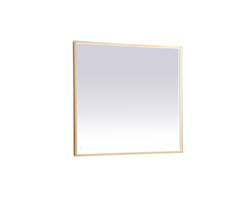 Elegant Lighting MRE63640BR LED Mirror, Brass