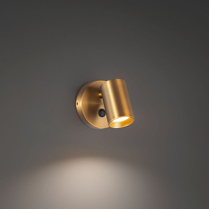 W.A.C. Lighting BL-21205-AB LED Swing Arm, Aged Brass