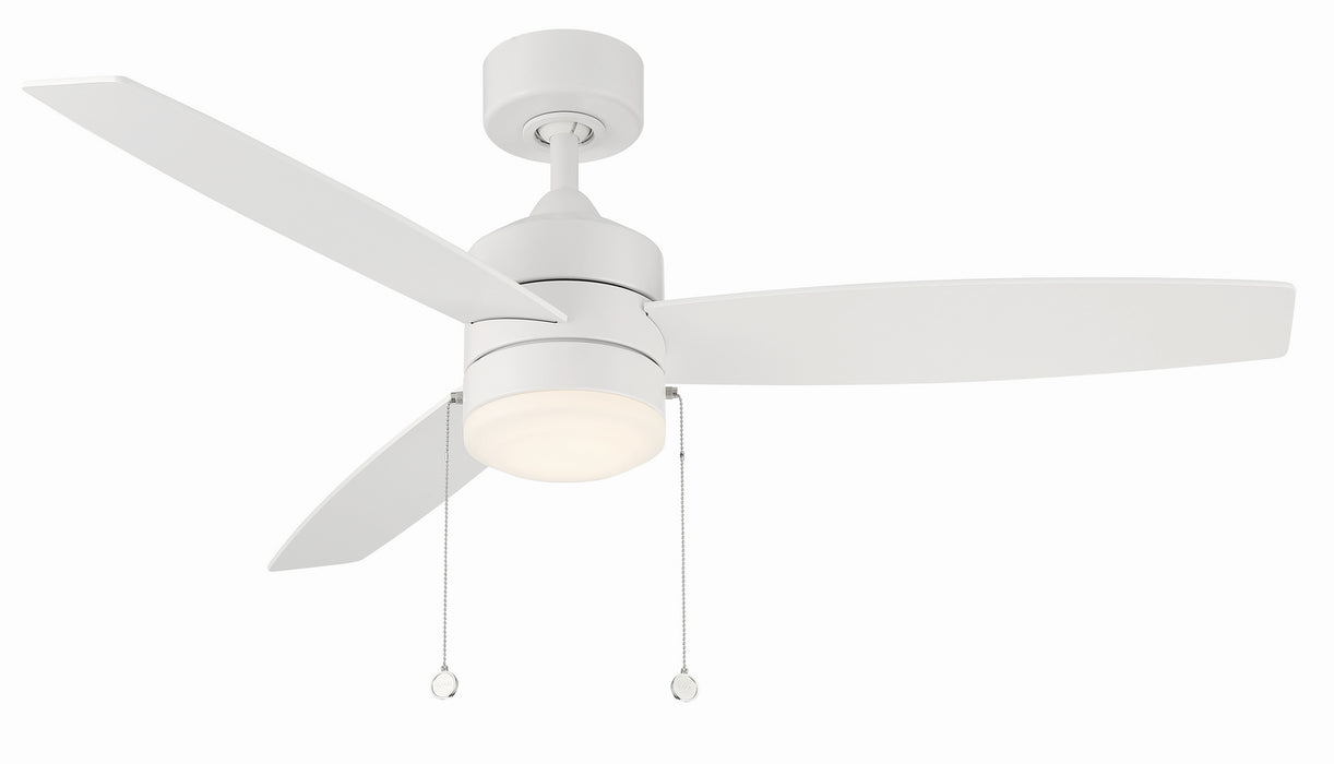 W.A.C. Lighting F-072L-MW Ceiling Fan, Matte White