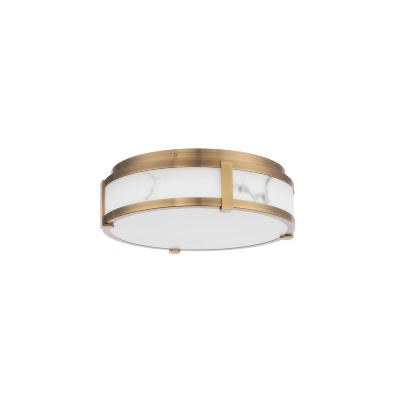 W.A.C. Lighting FM-27214-AB LED Flush Mount, Aged Brass