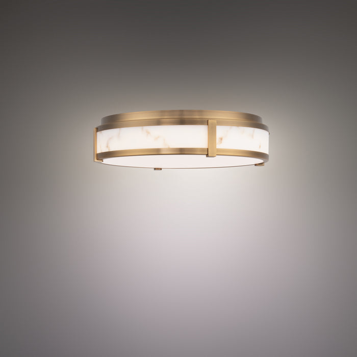 W.A.C. Lighting FM-27218-AB LED Flush Mount, Aged Brass