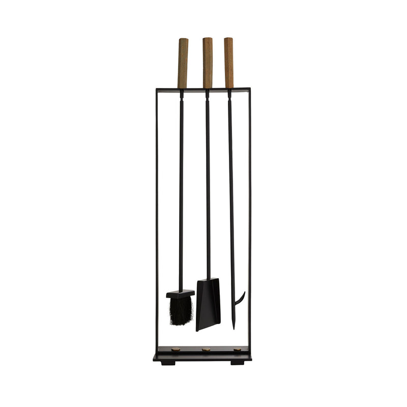 Arteriors 2112 Fireplace Tool Set, Blackened Iron