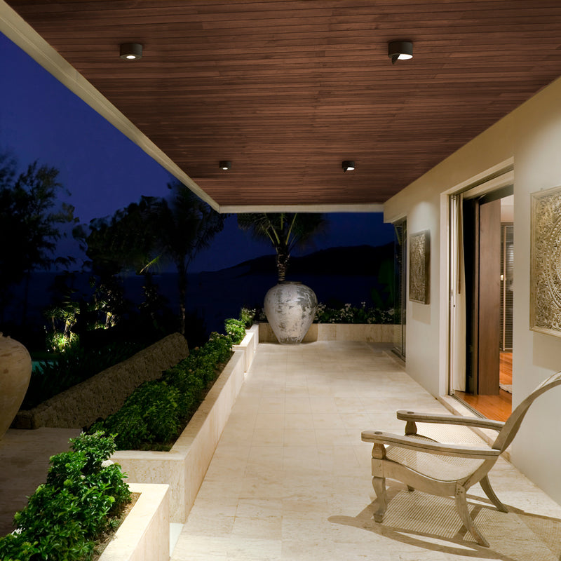 W.A.C. Lighting FM-W45205-40-BK LED Outdoor Flush Mount, Black