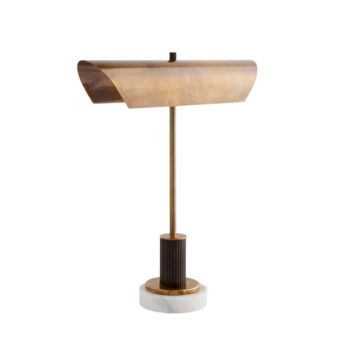 Arteriors 42039 Two Light Table Lamp, Vintage Brass