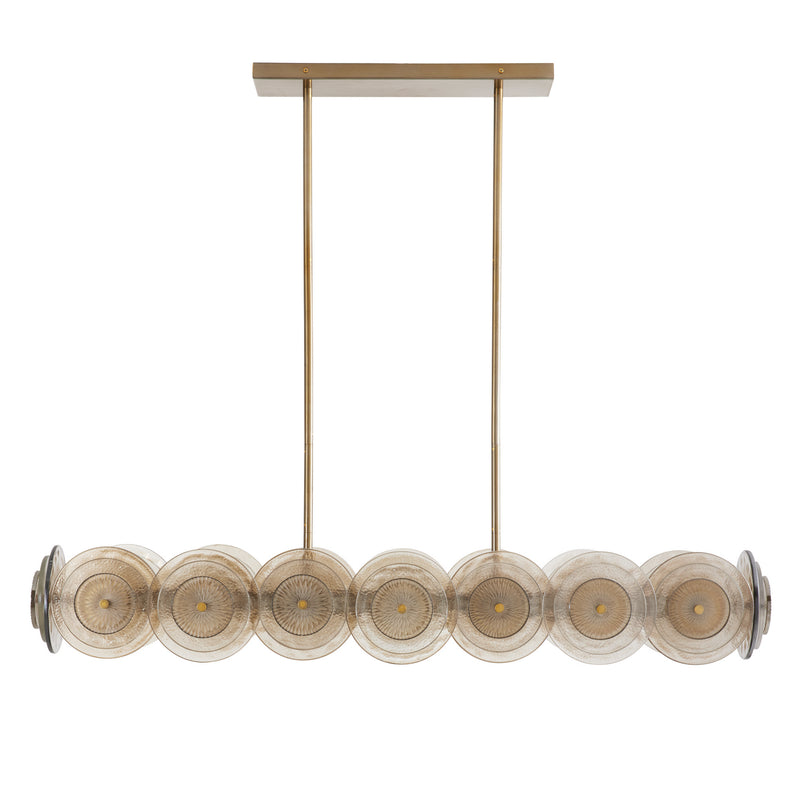 Arteriors 82012 12 Light Chandelier, Antique Brass