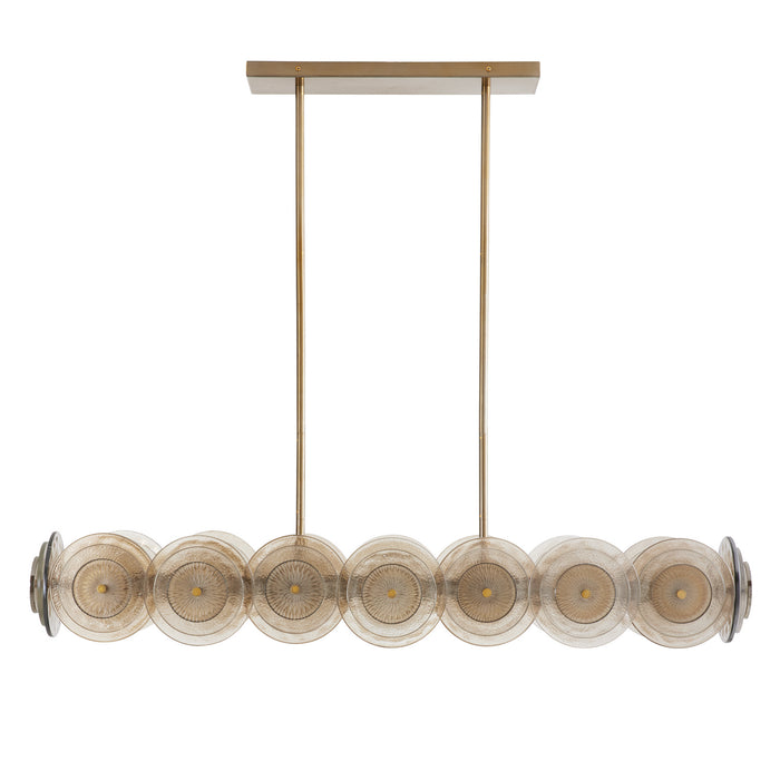 Arteriors 82012 12 Light Chandelier, Antique Brass