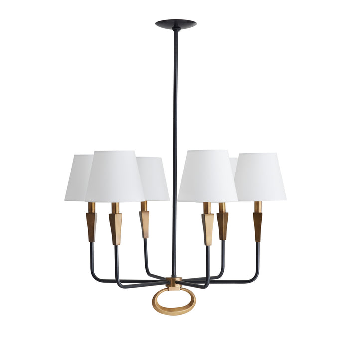 Arteriors 82017 Six Light Chandelier, English Bronze