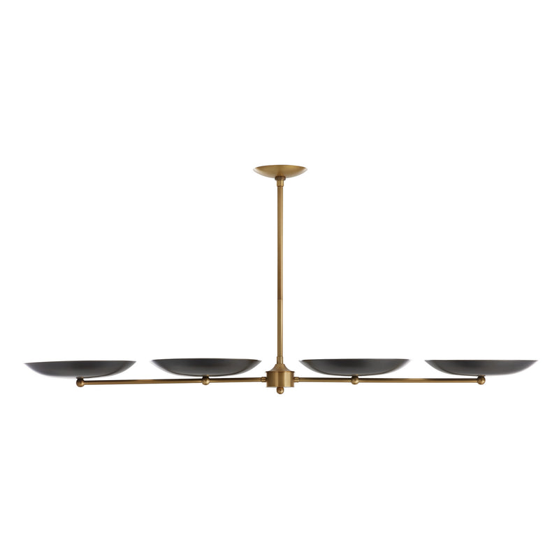 Arteriors 89015 Four Light Chandelier, Bronze