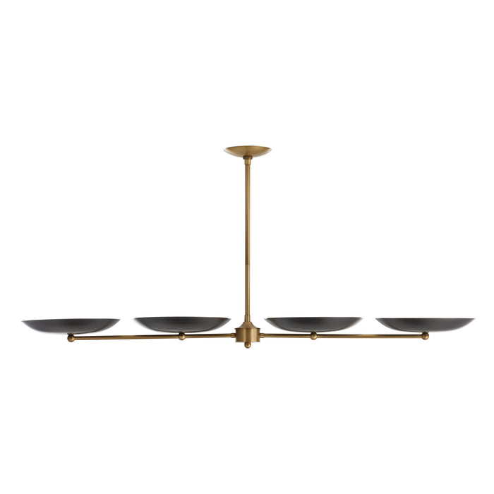 Arteriors 89015 Four Light Chandelier, Bronze
