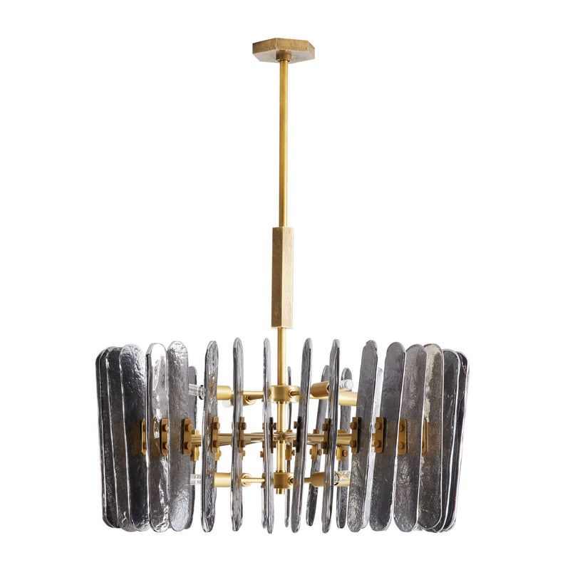 Arteriors 89066 Eight Light Chandelier, Smoke