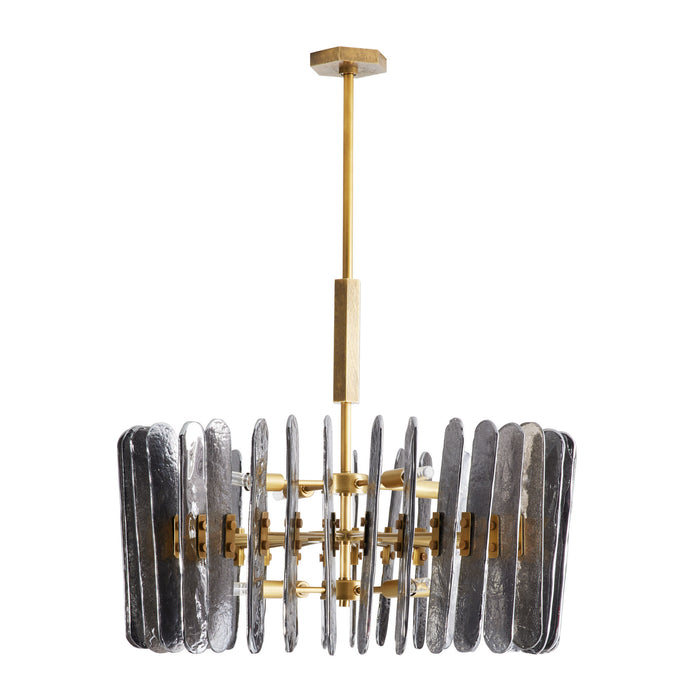 Arteriors 89066 Eight Light Chandelier, Smoke