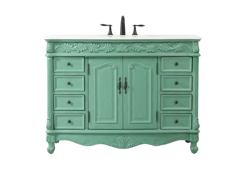 Elegant Lighting VF-1039VM Vanity Sink Set, Vintage Mint