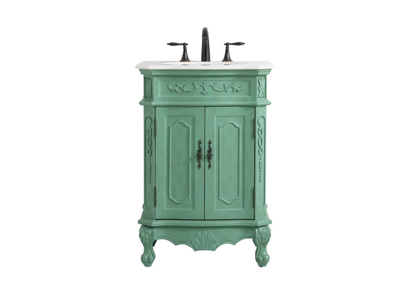 Elegant Lighting VF10124VM Vanity Sink Set, Vintage Mint
