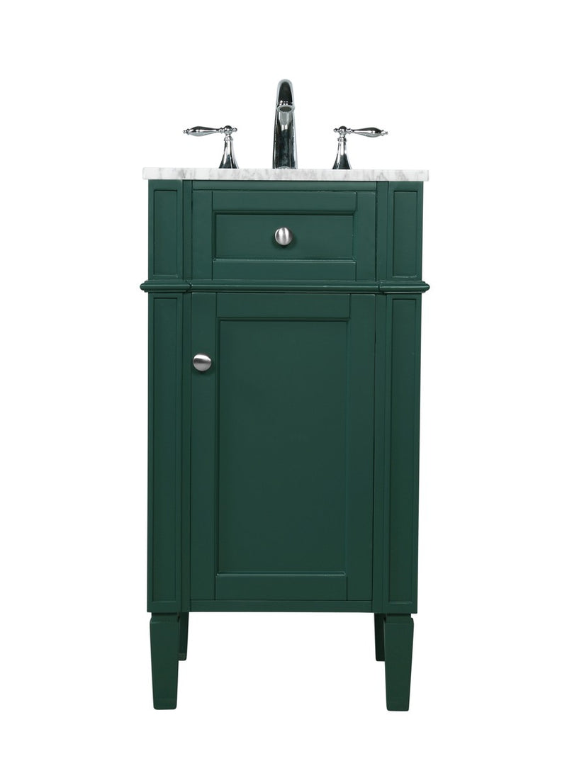 Elegant Lighting VF12518GN Single Bathroom Vanity, Green