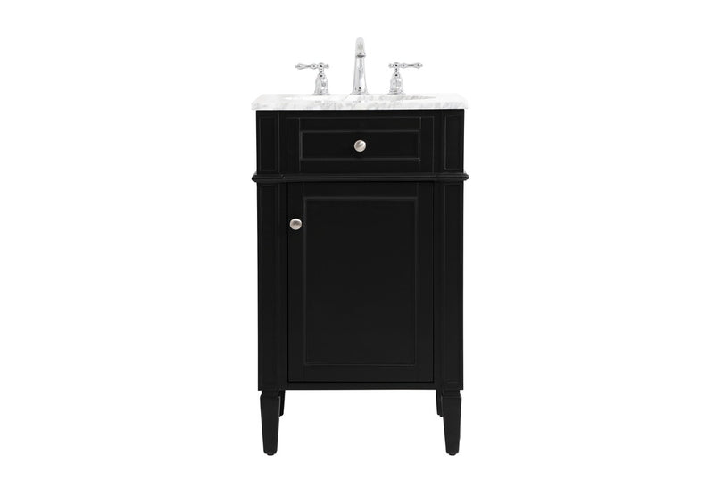 Elegant Lighting VF12521BK Single Bathroom Vanity, Black