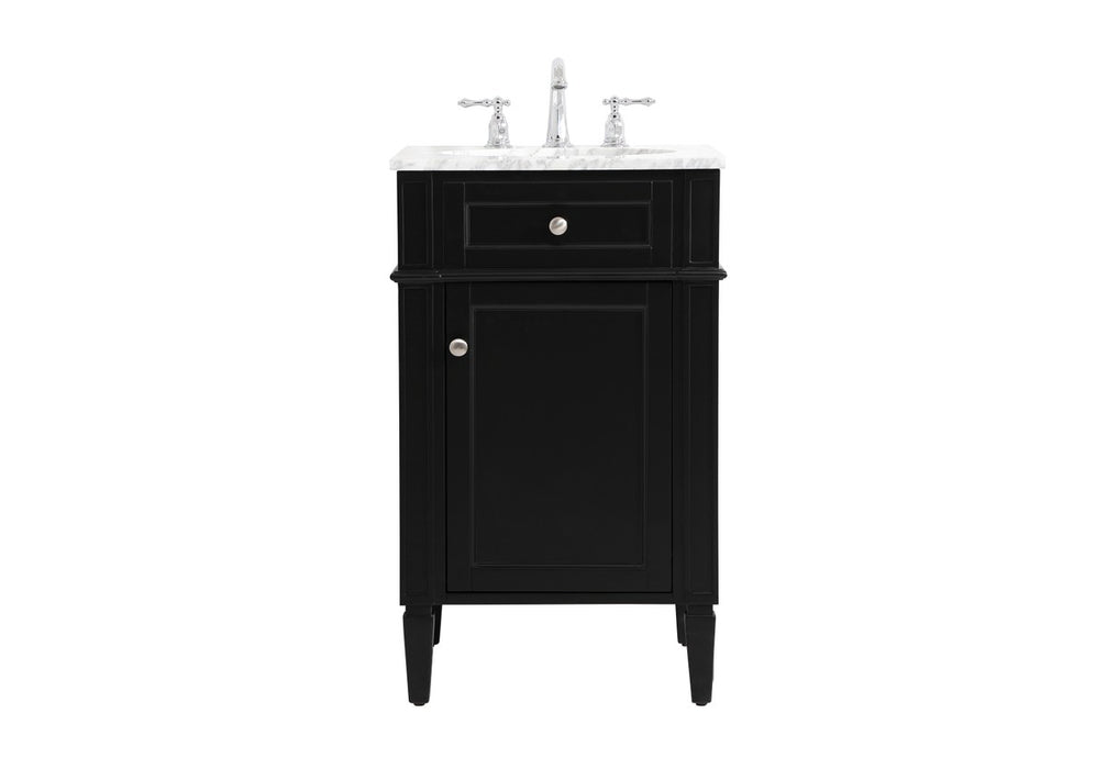 Elegant Lighting VF12521BK Single Bathroom Vanity, Black