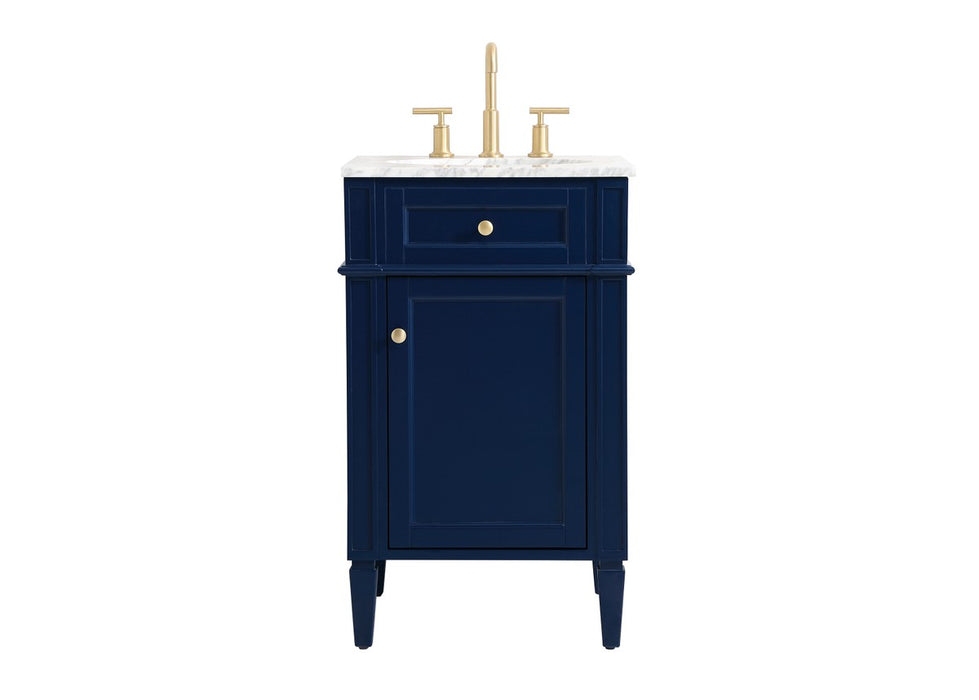 Elegant Lighting VF12521BL Single Bathroom Vanity, Blue