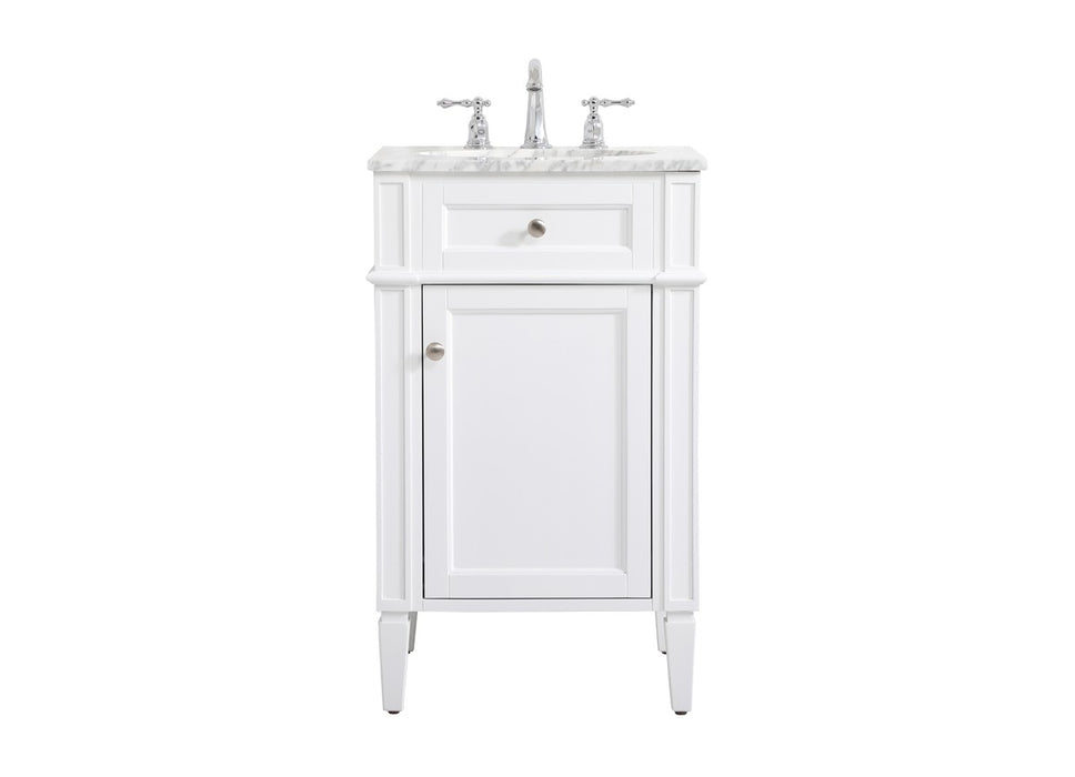 Elegant Lighting VF12521WH Single Bathroom Vanity, White