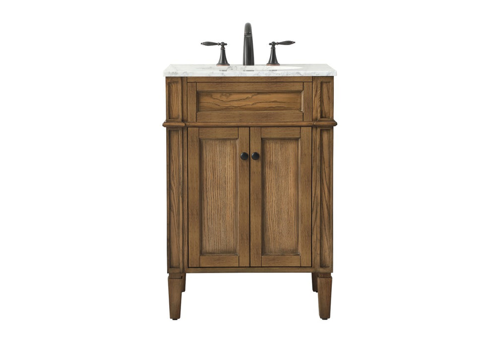 Elegant Lighting VF12524DW Single Bathroom Vanity, Driftwood