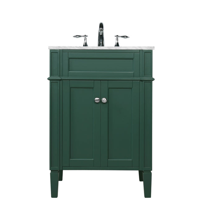 Elegant Lighting VF12524GN Single Bathroom Vanity, Green