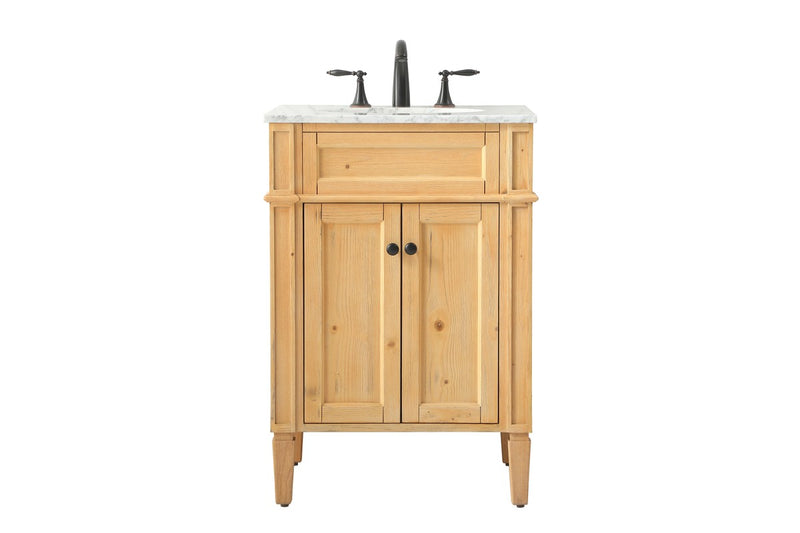 Elegant Lighting VF12524NW Single Bathroom Vanity, Natural Wood