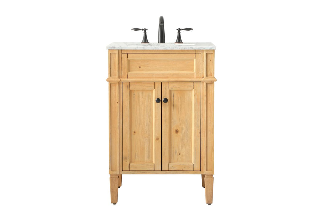 Elegant Lighting VF12524NW Single Bathroom Vanity, Natural Wood