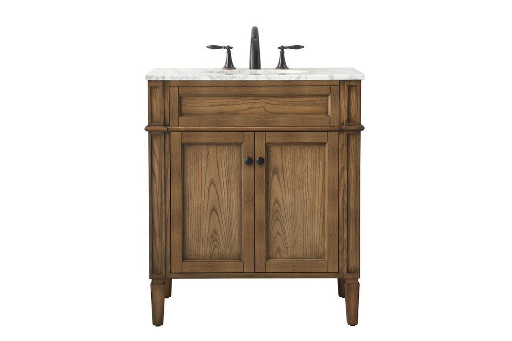 Elegant Lighting VF12530DW Single Bathroom Vanity, Driftwood