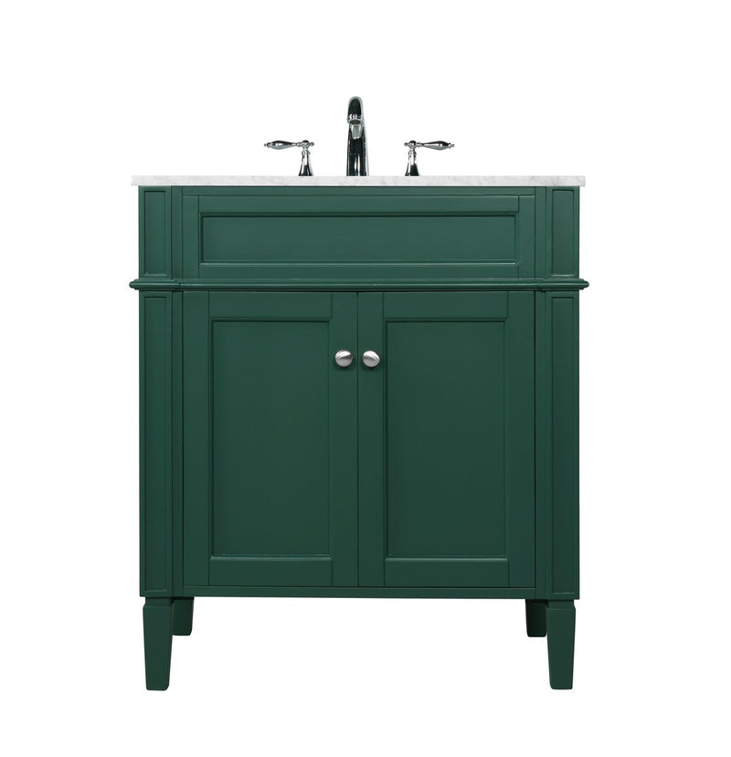 Elegant Lighting VF12530GN Single Bathroom Vanity, Green