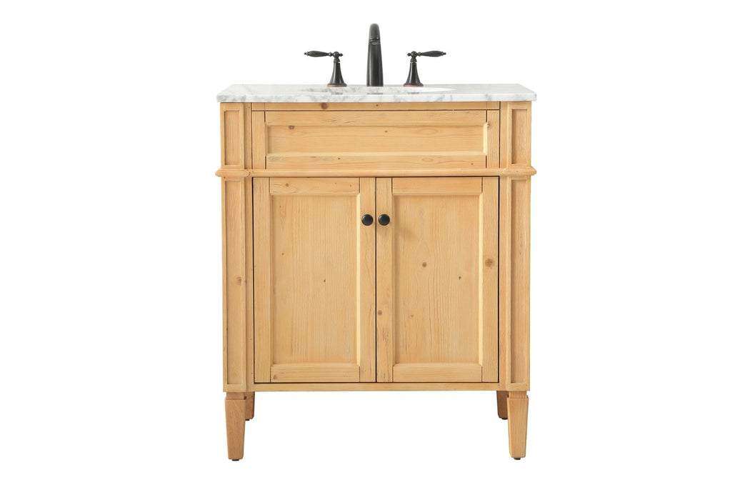 Elegant Lighting VF12530NW Single Bathroom Vanity, Natural Wood