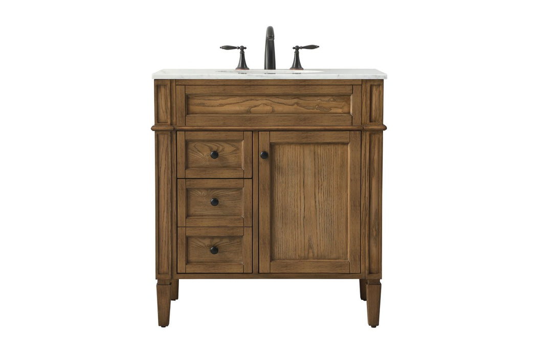Elegant Lighting VF12532DW Single Bathroom Vanity, Driftwood