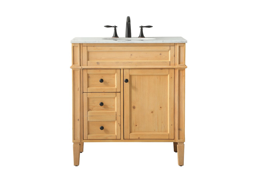 Elegant Lighting VF12532NW Single Bathroom Vanity, Natural Wood