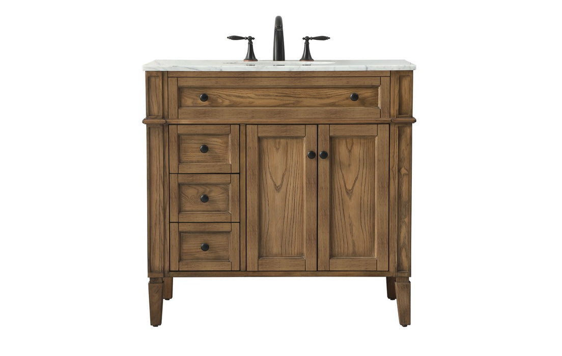 Elegant Lighting VF12536DW Single Bathroom Vanity, Driftwood