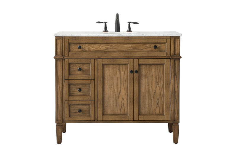 Elegant Lighting VF12540DW Single Bathroom Vanity, Driftwood