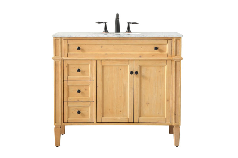 Elegant Lighting VF12540NW Single Bathroom Vanity, Natural Wood