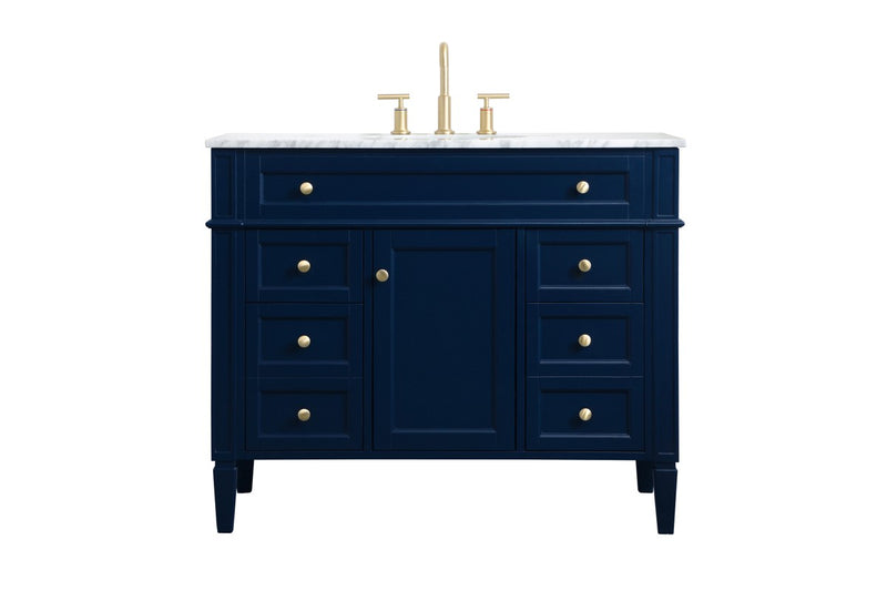 Elegant Lighting VF12542BL Single Bathroom Vanity, Blue