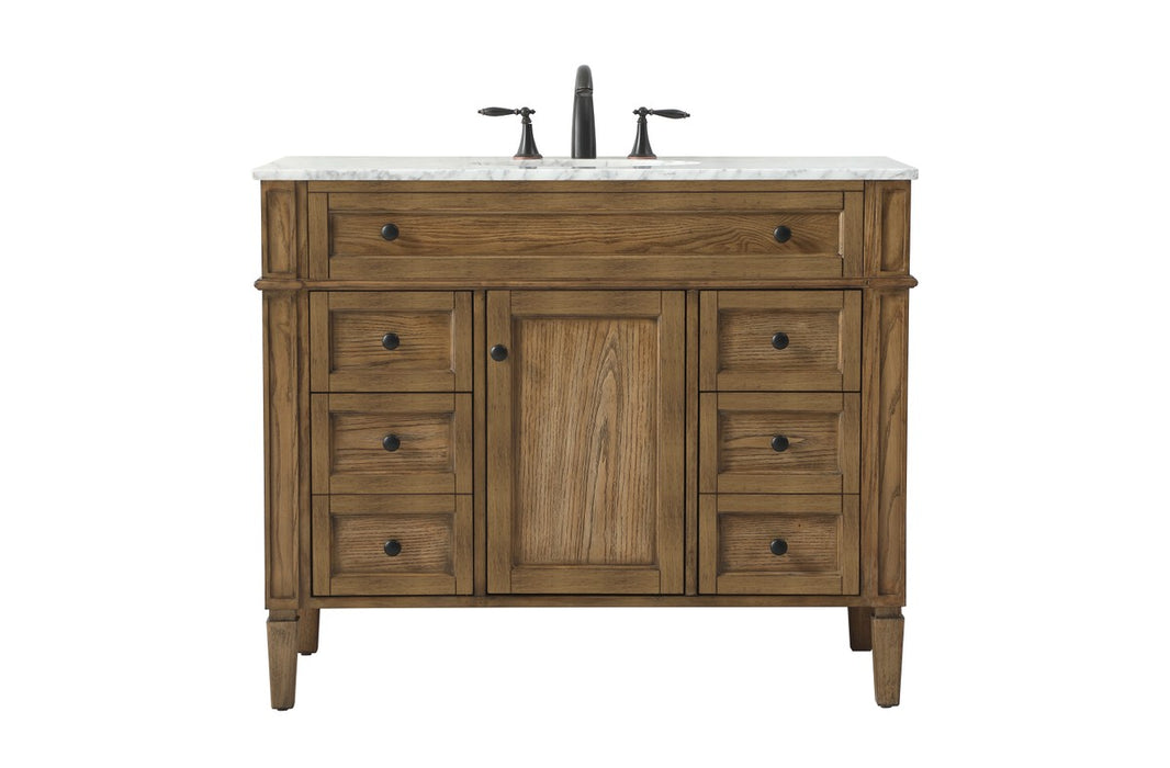 Elegant Lighting VF12542DW Single Bathroom Vanity, Driftwood