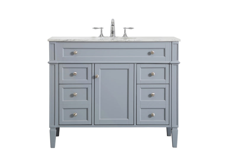 Elegant Lighting VF12542GR Single Bathroom Vanity, Grey