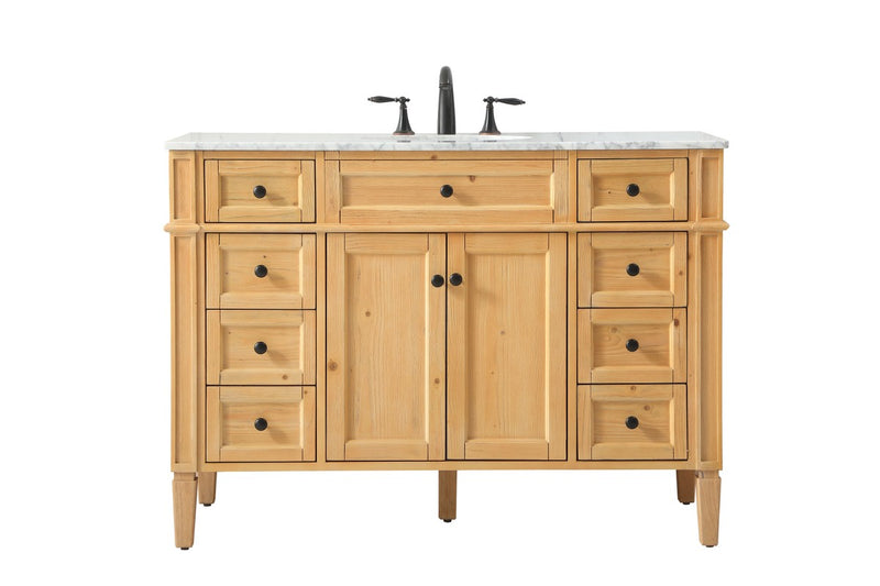 Elegant Lighting VF12548NW Single Bathroom Vanity, Natural Wood