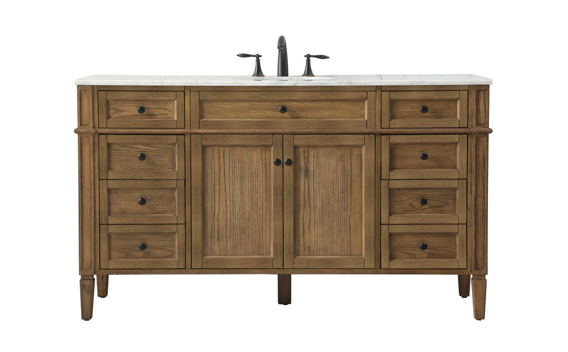 Elegant Lighting VF12560DW Single Bathroom Vanity, Driftwood