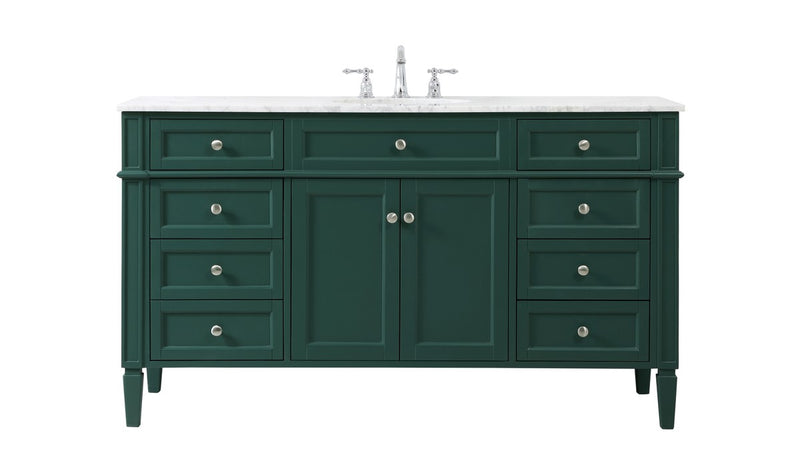 Elegant Lighting VF12560GN Single Bathroom Vanity, Green