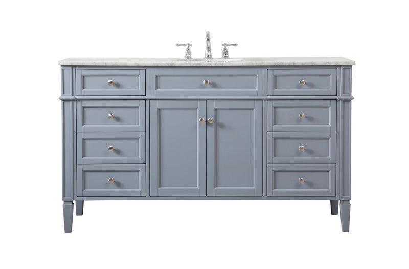 Elegant Lighting VF12560GR Single Bathroom Vanity, Grey