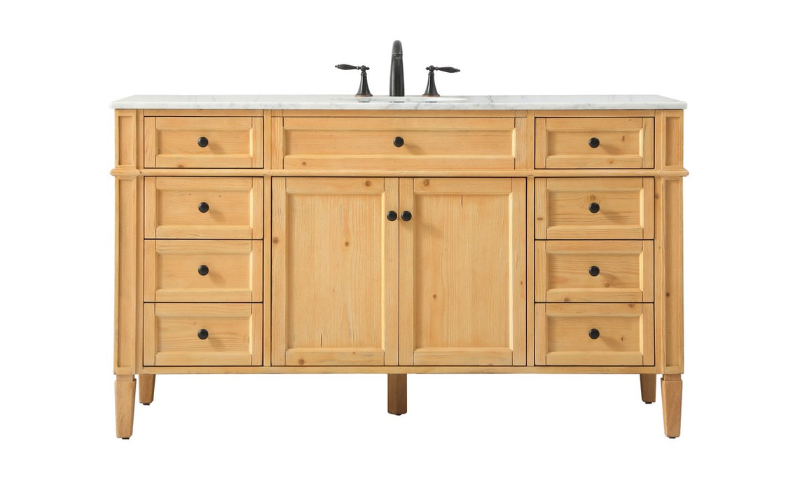 Elegant Lighting VF12560NW Single Bathroom Vanity, Natural Wood
