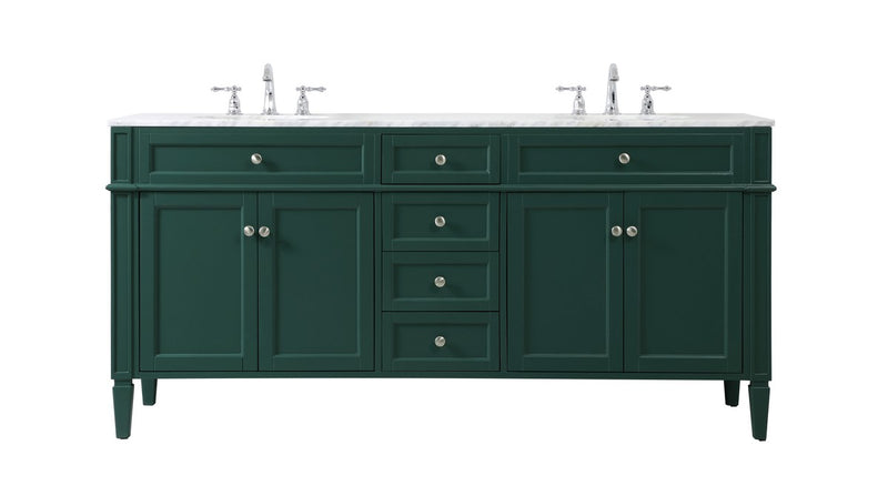 Elegant Lighting VF12572DGN Double Bathroom Vanity, Green