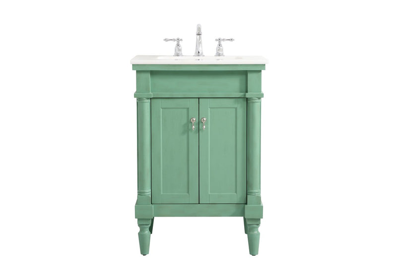 Elegant Lighting VF13024VM Vanity Sink Set, Vintage Mint