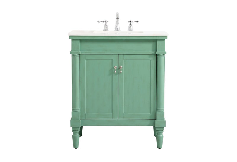 Elegant Lighting VF13030VM Vanity Sink Set, Vintage Mint