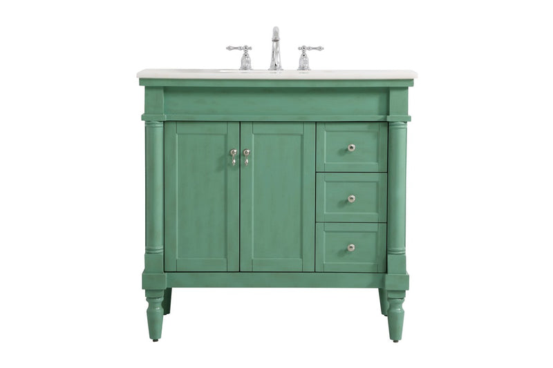 Elegant Lighting VF13036VM Vanity Sink Set, Vintage Mint
