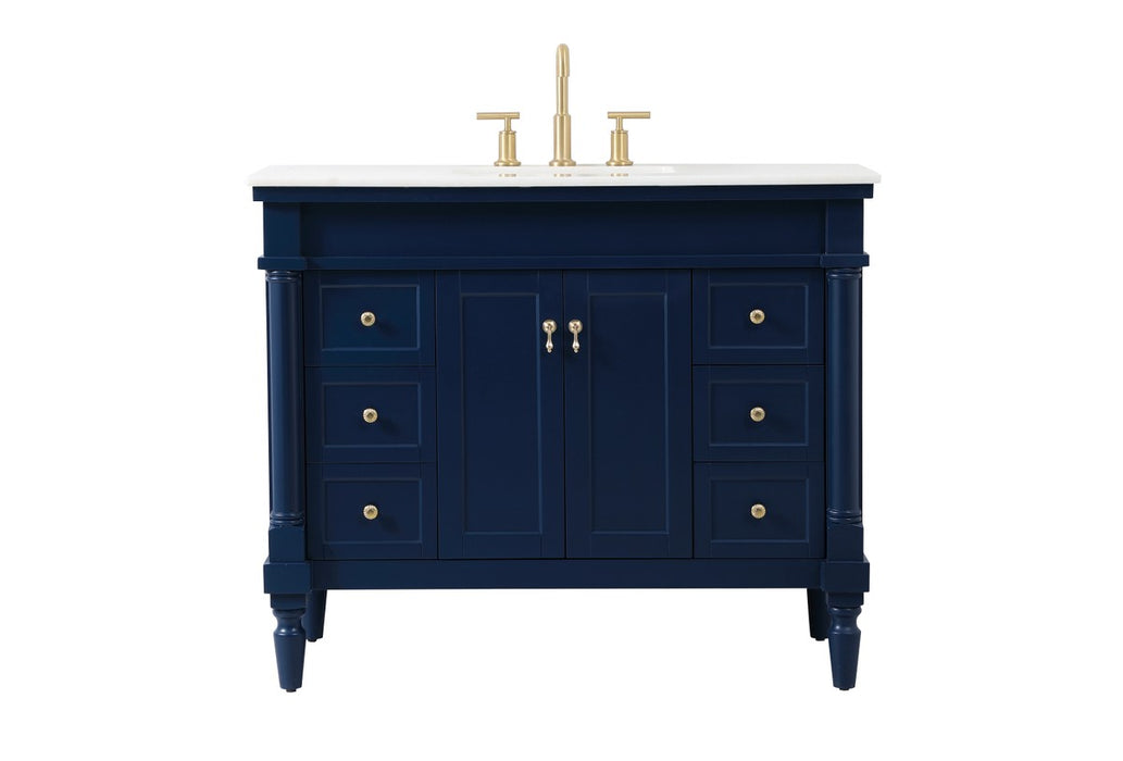 Elegant Lighting VF13042BL Vanity Sink Set, Blue